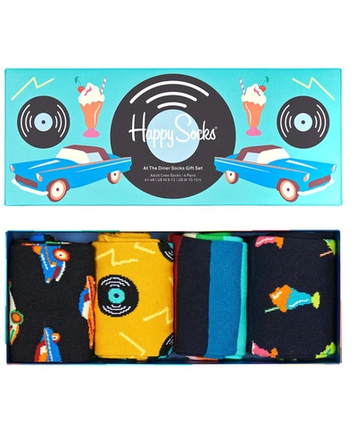 Happy Socks 4pk At The Diner Socks Gift Set In Multi