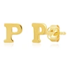Max + Stone Genuine 14k Gold Yellow Letter Initial Stud Earrings (5mm) In Multi