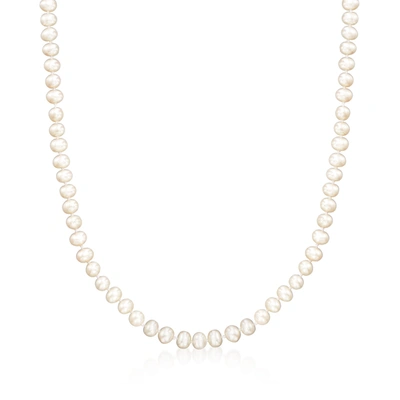 Ross-simons 5-6mm Cultured Pearl Necklace With 14kt Yellow Gold In Multi