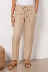 Enza Costa Twill Easy Pant In Clay In Beige