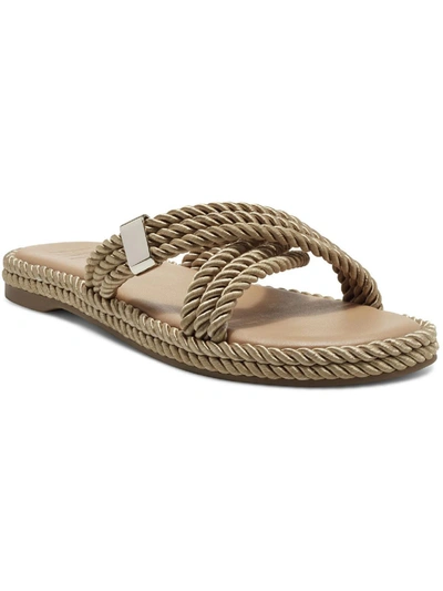 Inc Maylee Womens Strappy Slides Flat Sandals In Beige