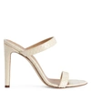 Giuseppe Zanotti Double-strap 120mm Leather Mules In Pink