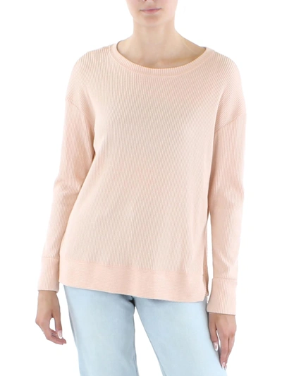 Jessica Simpson Womens Ribbed High Low Blouse In Pink