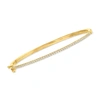 Ross-simons Diamond Bangle Bracelet In 18kt Gold Over Sterling In Multi