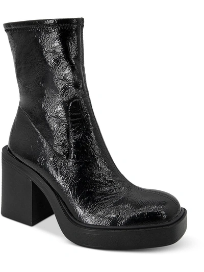 Kenneth Cole New York Amber Womens Pull-on Chunky Ankle Boots In Black