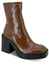 KENNETH COLE NEW YORK AMBER WOMENS PULL-ON CHUNKY ANKLE BOOTS
