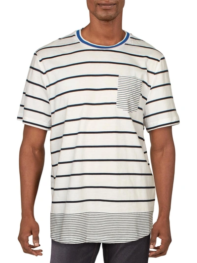 Michael Kors Mens Cotton Striped T-shirt In White