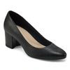 EASY SPIRIT COSMA PUMPS IN BLACK LEATHER