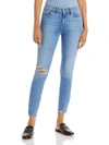 PAIGE VERDUGO WOMENS DESTROYED LOW-RISE ANKLE JEANS