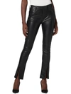 Hudson Barbara High-rise Straight Vegan Leather Ankle Jean In Black Beauty