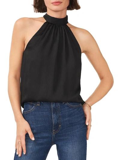 1.state Womens Satin Draped Tank Top In Black