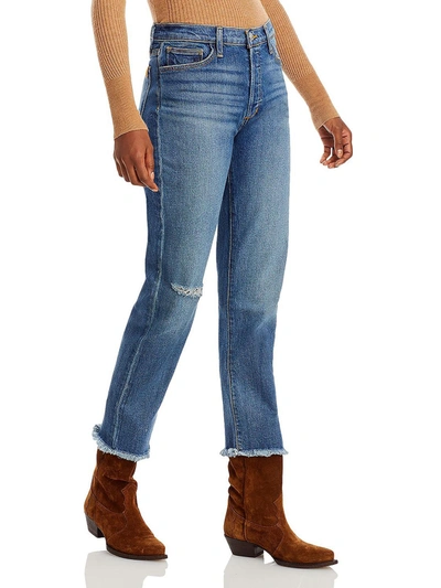 Joe's The Honor High Waist Button Fly Crop Straight Leg Jeans In Multi