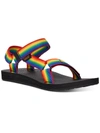 Teva Womens Cushioned Footbed Adjustable Slingback Sandals In Multi