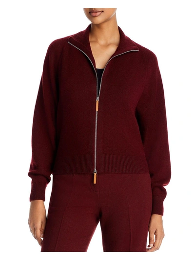 Lafayette 148 Womens Cashmere Two-way Zip Cardigan Sweater In Multi