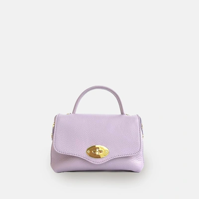 Apatchy London The Rachel Pale Pink Leather Bag In Purple