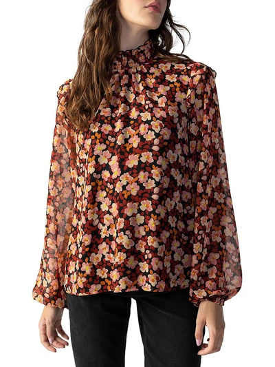 Sanctuary Romance Womens Floral Print Blouse In Red