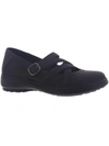 Easy Street Wise Womens Faux Leather Strappy Mary Janes In Black