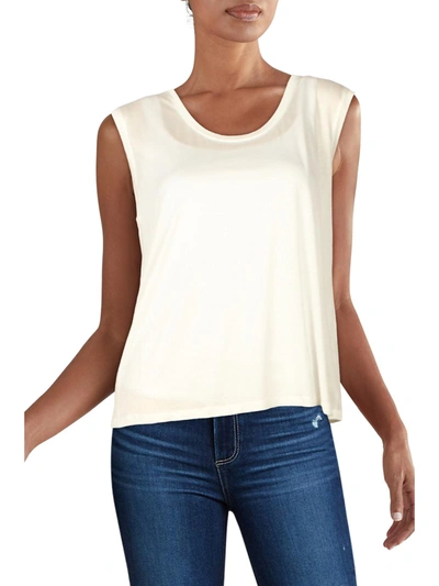 Vince Womens Modal Shirt Tank Top In White