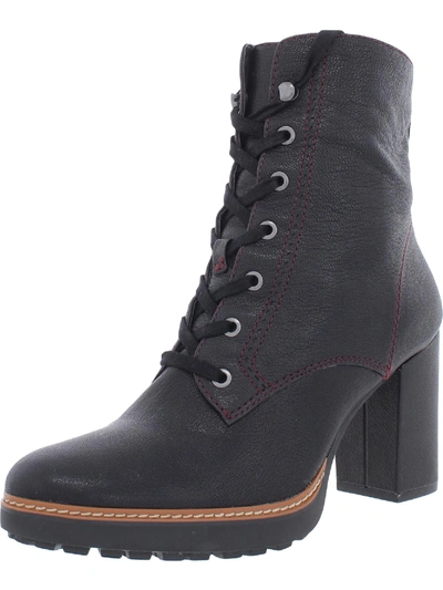 Naturalizer Callie Womens Leather Ankle Boots In Black