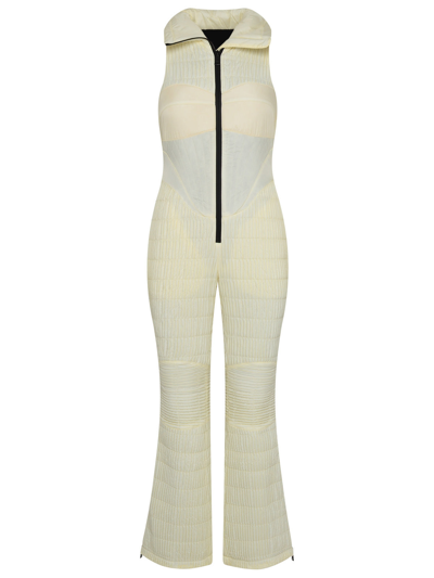 Khrisjoy Ribbed Zip-up Ski Suit In White