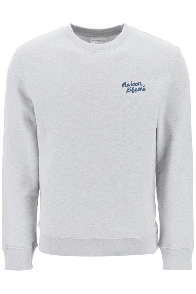 Maison Kitsuné Crew-neck Sweatshirt In Grey