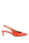 Marni Pointed Toe Sling-back Pumps In Red