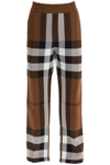 Burberry Josiah Check Sweatpants In Brown