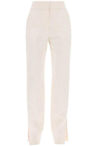 Jacquemus Women's 'le Pantalon Tibau' Slit Pants In White