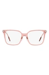 Burberry Elizabeth 52mm Square Optical Glasses In Rose