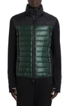 MONCLER MONCLER GRENOBLE QUILTED 750 FILL POWER DOWN & KNIT CARDIGAN