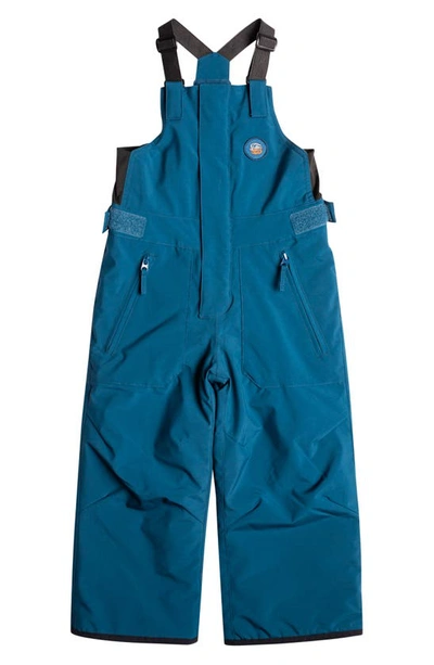 Quiksilver Kids' Boogie Waterproof Insulated Recycled Polyester Snow Bib In Majolica Blue