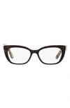 Dolce & Gabbana 49mm Cat Eye Optical Glasses In White