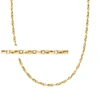 Ross-simons Italian 3mm 14kt Yellow Gold Elongated Cable-link Necklace In Multi