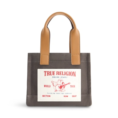 True Religion Mini Tote In Grey