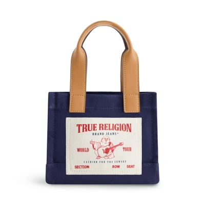 True Religion Mini Tote In Blue