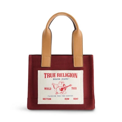 True Religion Mini Tote In Red