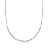 Rs Pure By Ross-simons Diamond Half-tennis Necklace In Sterling Silver In Multi