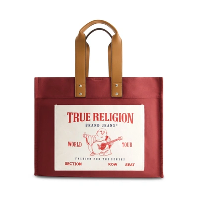 True Religion Medium Pocket Tote In Red