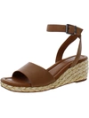 LUCKY BRAND NALMO WOMENS LEATHER ANKLE STRAP WEDGE SANDALS