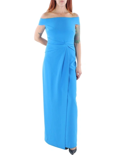 Lauren Ralph Lauren Womens Crepe Pleated Evening Dress In Multi
