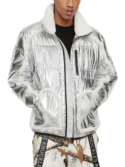 Moose Knuckles Men's Chalet Mignon Puffer Jacket In Silver