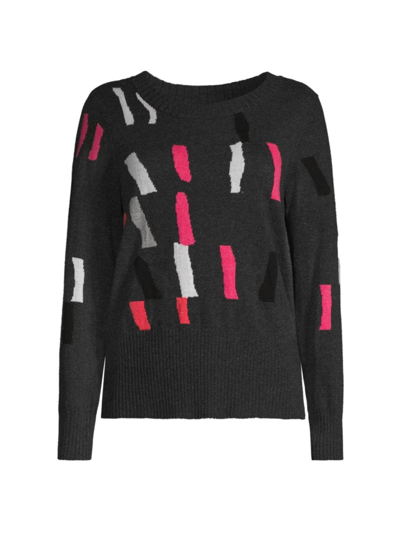 Nic + Zoe Women's Falling Frost Sweater In Pink Multi