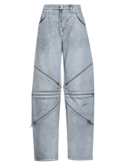 Eb Denim Women's Coated Zippered Straight-leg Jeans In Luna