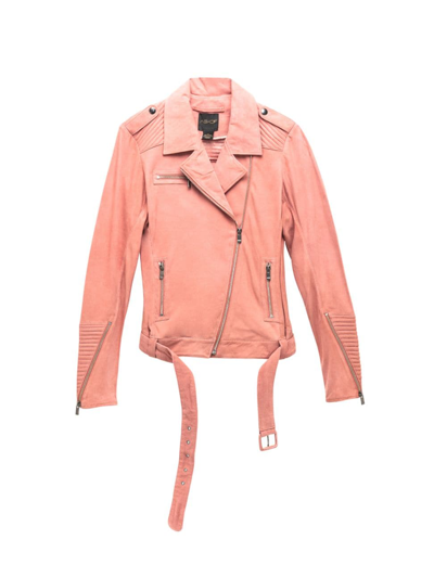 As By Df Women's London Moto Leather Jacket In English Rose