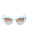 Pucci Women's Cat-eye Porcelain Blue And Brown Gradient Acetate Sunglasses In Light Blue