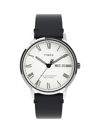 TIMEX MEN'S WATERBURY CLASSIC STAINLESS STEEL & LEATHER STRAP WATCH