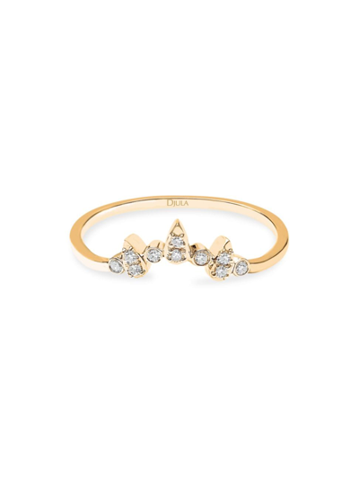 Djula Women's Mix & Match Multi-spikes 18k Yellow Gold & Diamond Ring