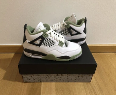 Pre-owned Jordan Nike Air  4 Olive Green/grün Seafoam Eu 38