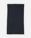Polo Ralph Lauren Signature Pony Wool Scarf In Grey