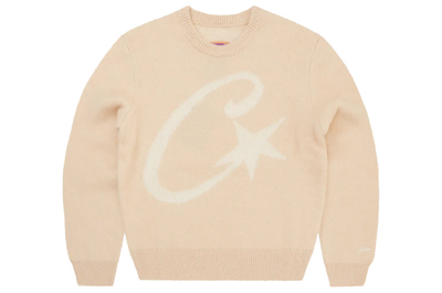 Pre-owned Corteiz C Star Mohair Knit Sweater Cream